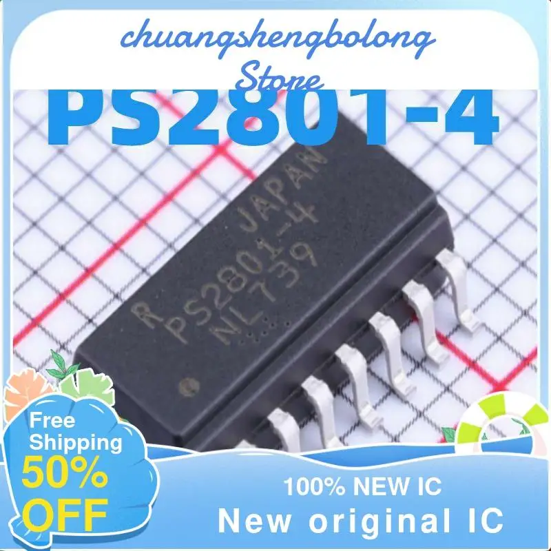 

10-200 шт. PS2801 женская модель SOP-16 новая Оригинальная интегральная схема