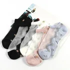 Шелковые носки с кристаллами, женские летние жаккардовые носки с кристаллами, шелковые Дышащие носки с хлопковой нижней частью, прямые продажи с завода
