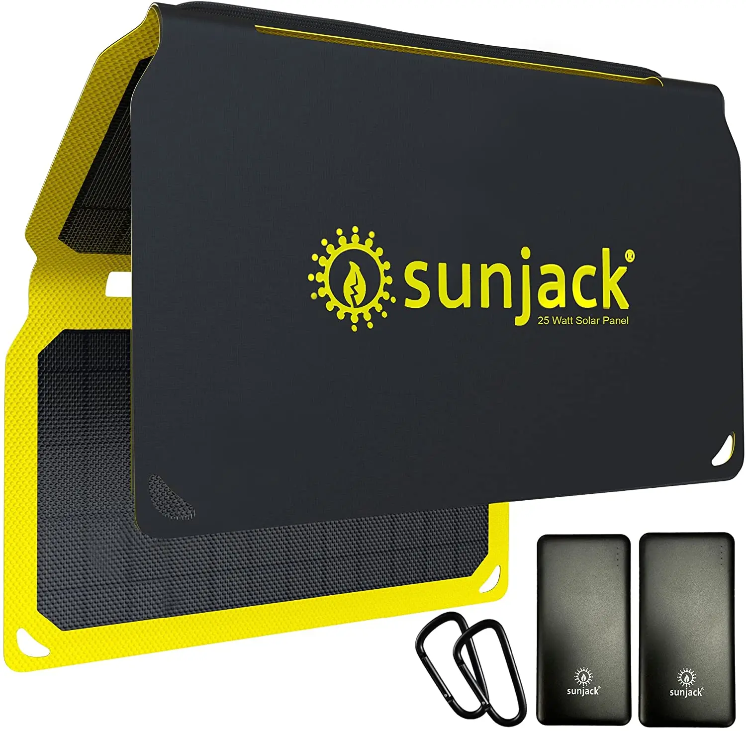 

SunJack 25 Вт складное погодостойкое ETFE монокристаллическое зарядное устройство для солнечной панели + 2 внешних аккумулятора 10000 мАч с USB для со...