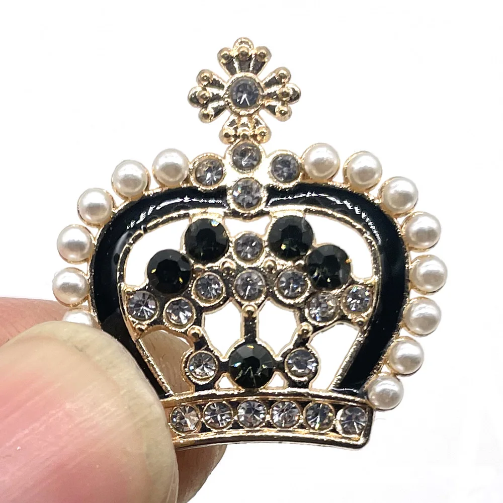 1pc Fashion Lady Rhinestone Butterfly JIBZ Croc Charms Accessories DIY Metal Crown Love Style Garden Shoe Decoration Girls Gift