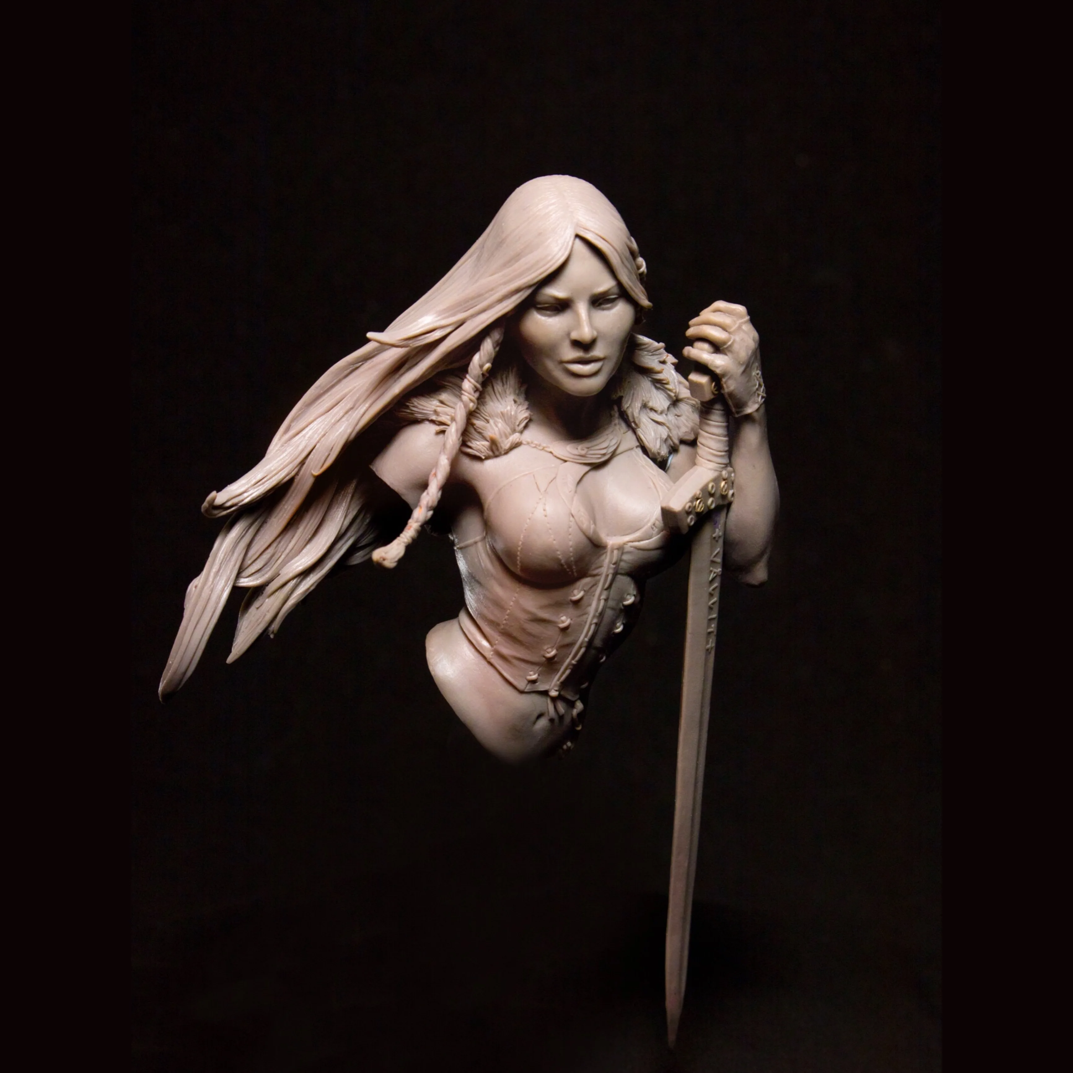 

1/10 Resin Model Bust GK，Female role， Unassembled and unpainted kit