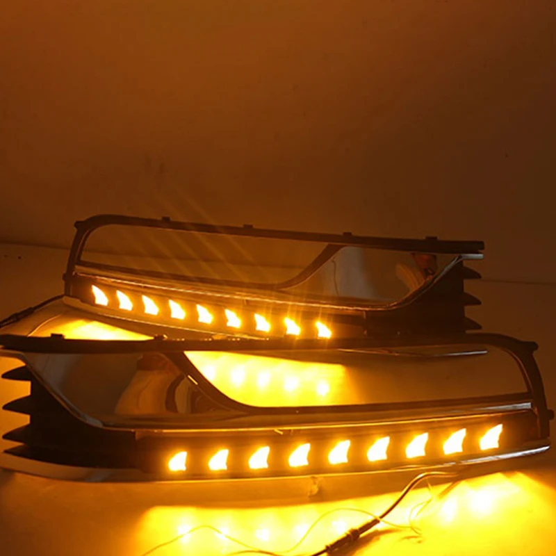 Светодиодный ные дневные ходовые огни DRL противотуманные фары для Volkswagen VW Passat B7