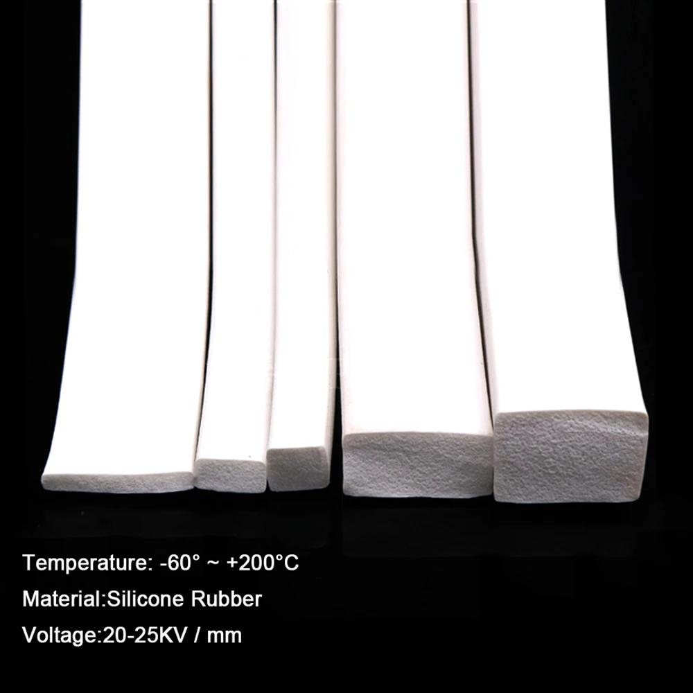 1/2/3/5 метров квадратная губчатая полоса белая силиконовая вспененная резиновая