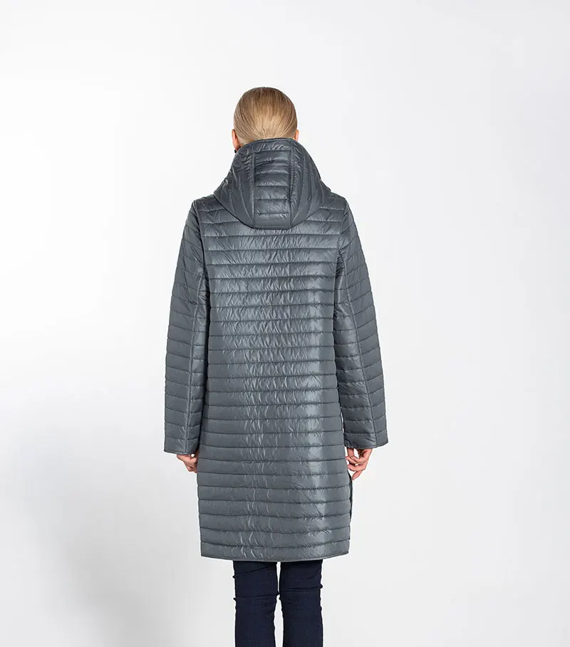 MODERN NEW SAGA Autumn Women Coat Warm Long Jacket Parka Femme Long Coat Female Quilted Coat Winter Overcoat Fleece Liner