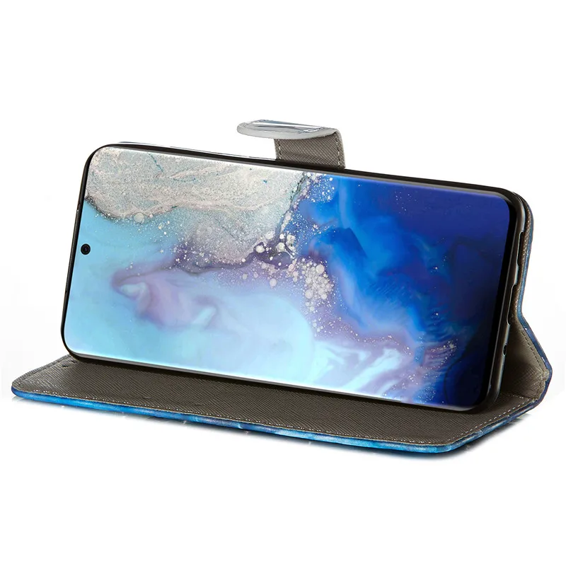 For Samsung S20 Case 3D Painted Flip TPU And PU Leather Wallet Plus Ultra Card Slot Stand Cover | Мобильные телефоны и