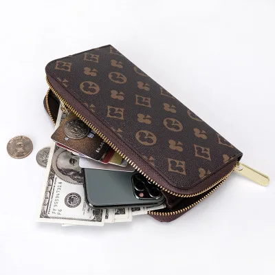 

Ladies Wallet Women Long Wallets Zipper Purse Patchwork Panelled Wallets Big Capacity Clutch Money Bag Card Holder pasjeshouder