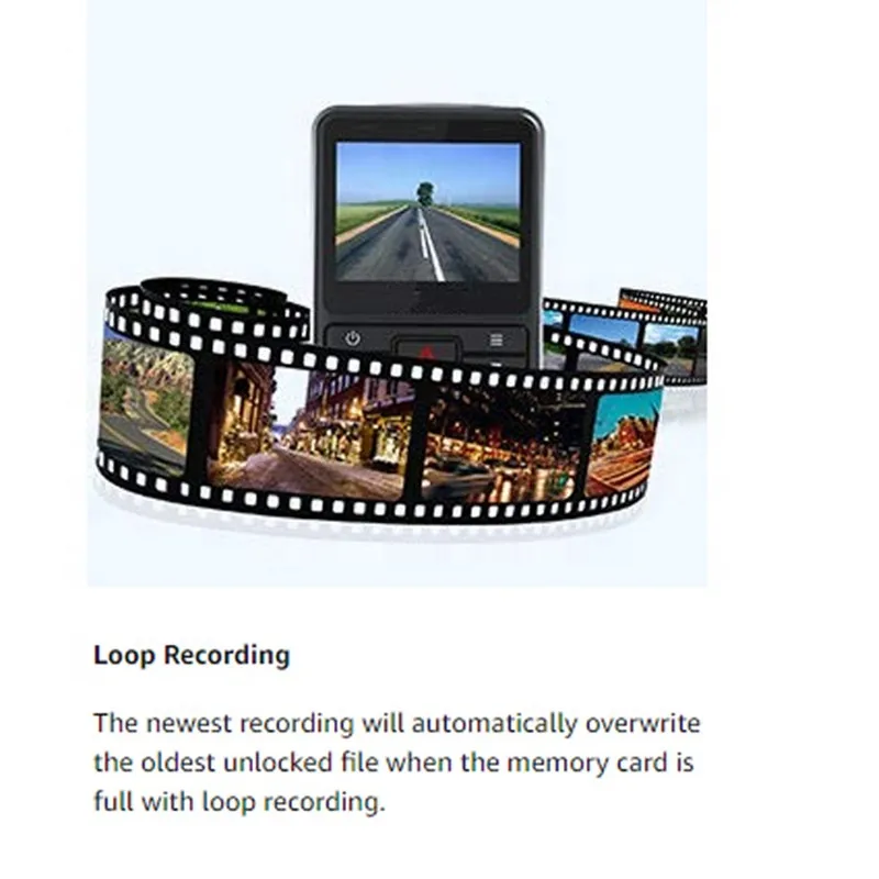 Автомобиль безопасности камеры наблюдения Full HD 1080P Встроенный g сенсор с