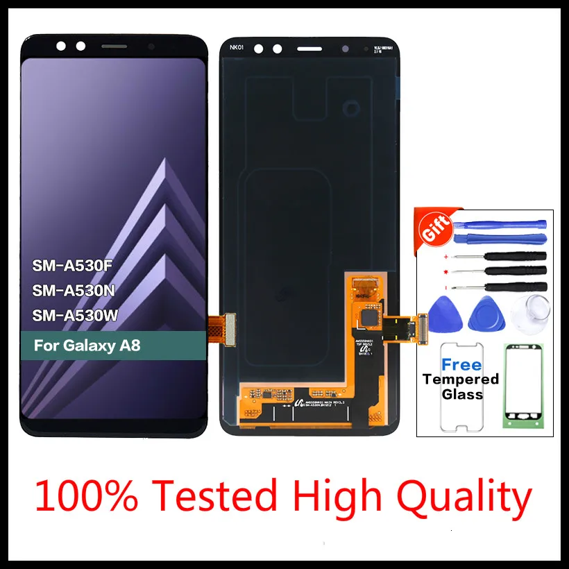 1 шт. Оригинальный ЖК-дисплей Экран для Samsung Galaxy A8 2018 A530 A530F Дисплей сенсорный экран