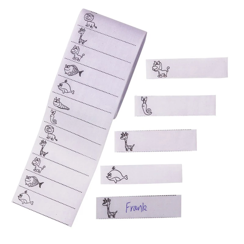 Handwritten name with clothing fabric label 100 washable cloth labels for sewing accessories | Дом и сад