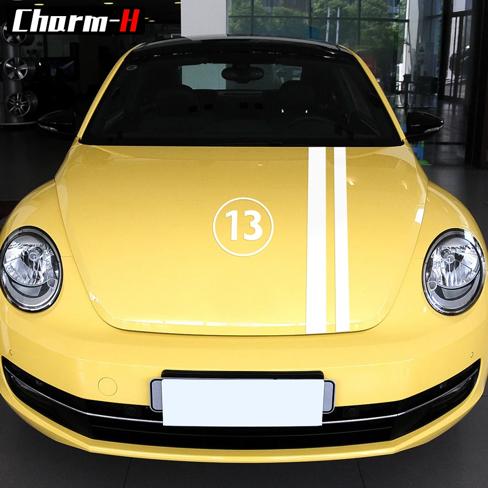 Виниловая наклейка для Volkswagen Beetle набор стильных стикеров на крышу с двойными