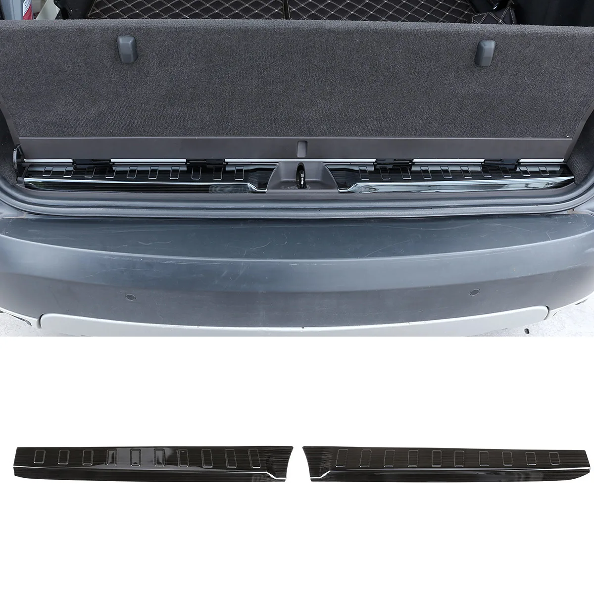 

For 2017-21 Land Rover Discovery 5 tailgate stainless steel built-in rear guard plate rear bumper protection plate car sticker