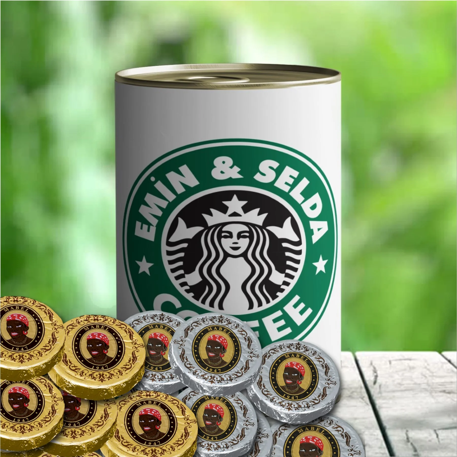 

Personalized Name Written Mabel Chocolate Canned-2