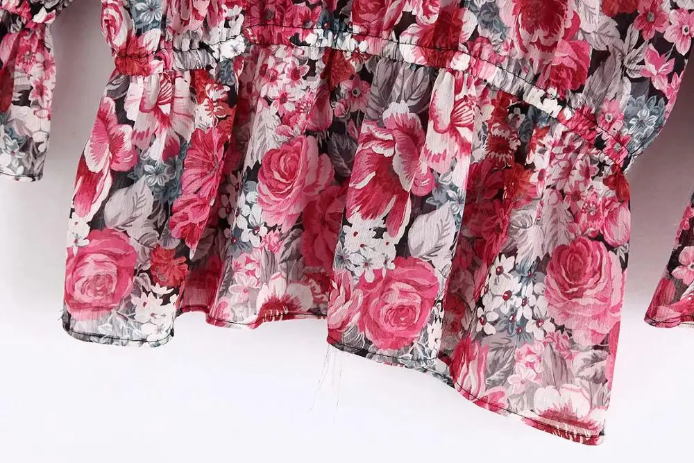 Увядший engand стильный элегантный винтажный цветочный принт лук blusas mujer de moda кимоно рубашка женские топы футболки размера плюс