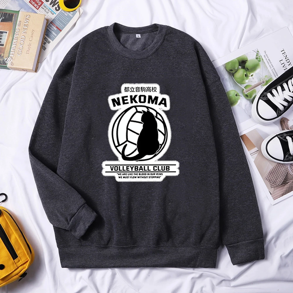 

Japan Anime Haikyuu Hoodies Karasuno Men Sweatshirts Volleyball Club Pullovers Streetwear Fly High School Tops Hommes Sudaderas
