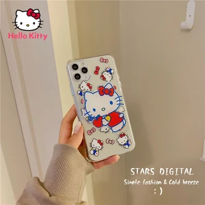 Hello Kitty cute bow phone case for iPhone13 13Pro 13Promax 12 12Pro Max 11 Pro X XS MAX XR 7 8 Plus phone case