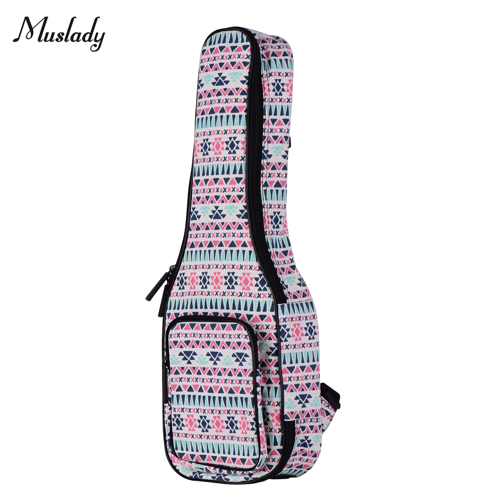 

Muslady Concert Ukulele Gig Bag 23 Inch Stylish Padded Cotton Backpack Carrying Case with Flannelette Lining