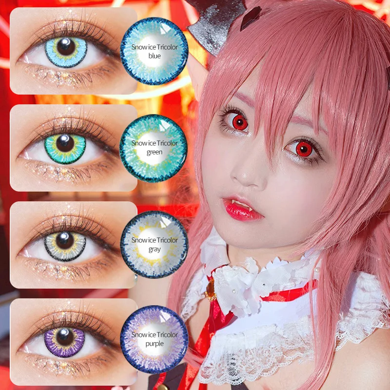 Красивые цветные контактные линзы для учеников Женские вечерние 14 5 мм Милые