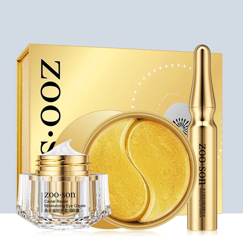 

Caviar Eye Essence Collagen Eye Patch Set Skin Care Hyaluronic Acid Moisturizes Anti Aging Remove Dark Circles Bags Eyecare Crea