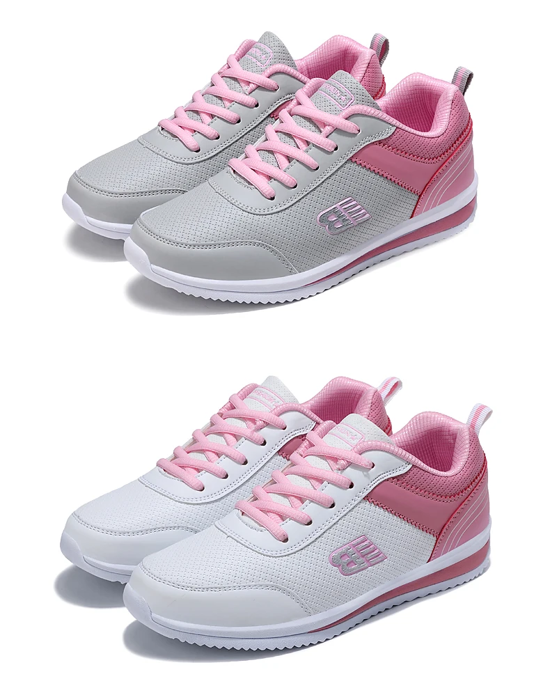 Size 35-41 New Fashion Tennis Shoes for Women Ultra-light Leather Blue Sneakers Gym Sport Shoes Tenis Feminino Basket Femme