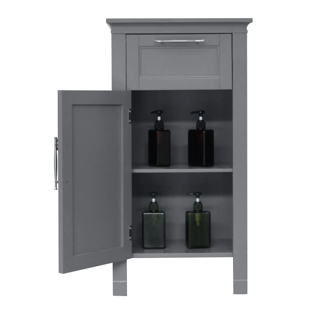 

FCH One Drawer And One Cabinet Gray, Pull-out Tray, and a Recessed Storage