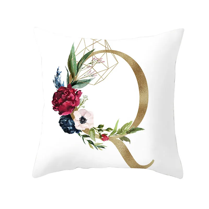 Наволочки с английскими буквами и алфавитами наволочки цветочным принтом LOVE HOME