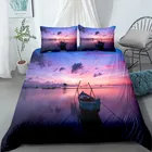 Золотой закат горы 3D печать взрослых микрофибра пододеяльник 23 шт натуральный вид постельное белье набор Твин Полный Queen King Size