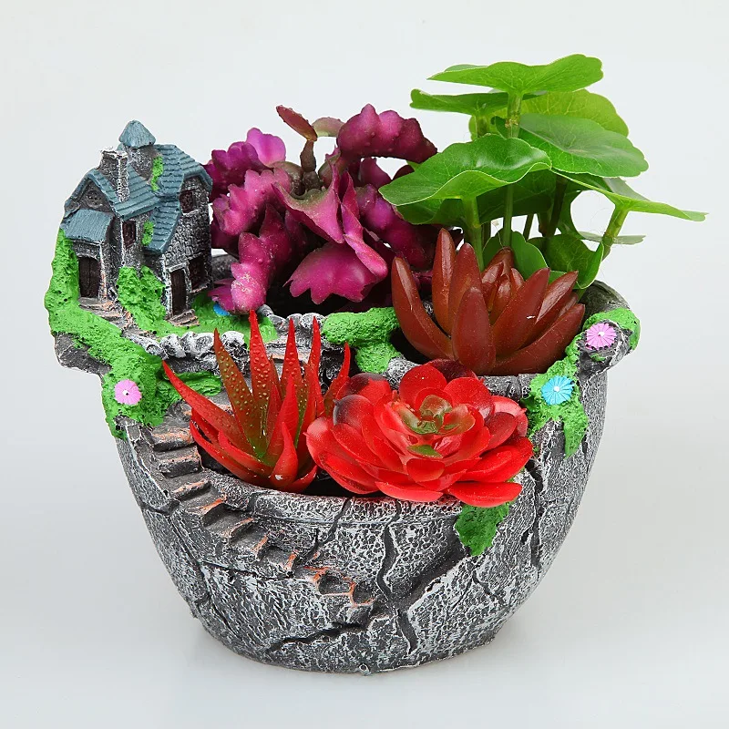 Скандинавский креативный круглый мультимясной маленький цветочный горшок