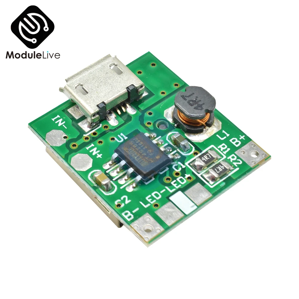 Повышающий Модуль питания постоянного тока 5 В защитная плата для зарядки