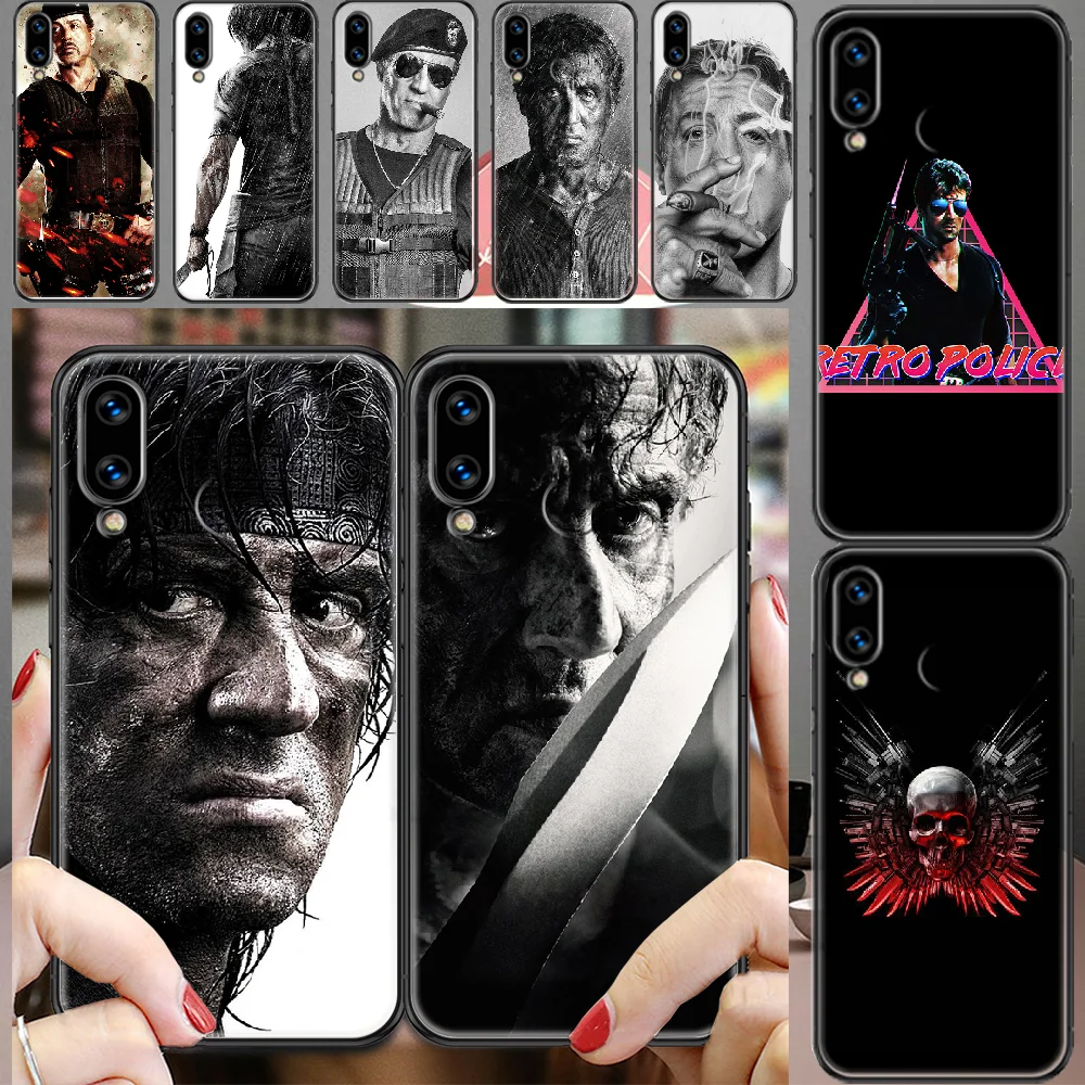 

Rockys Strong Stallones Cool Phone case For Huawei Honor 6 7 8 9 10 10i 20 A C X Lite Pro Play black 3D hoesjes luxury bumper