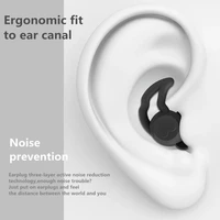 1pair soft silicone ear plugs super sound off tapered travel noise reduction earplugs sleep sound insulation ear protector