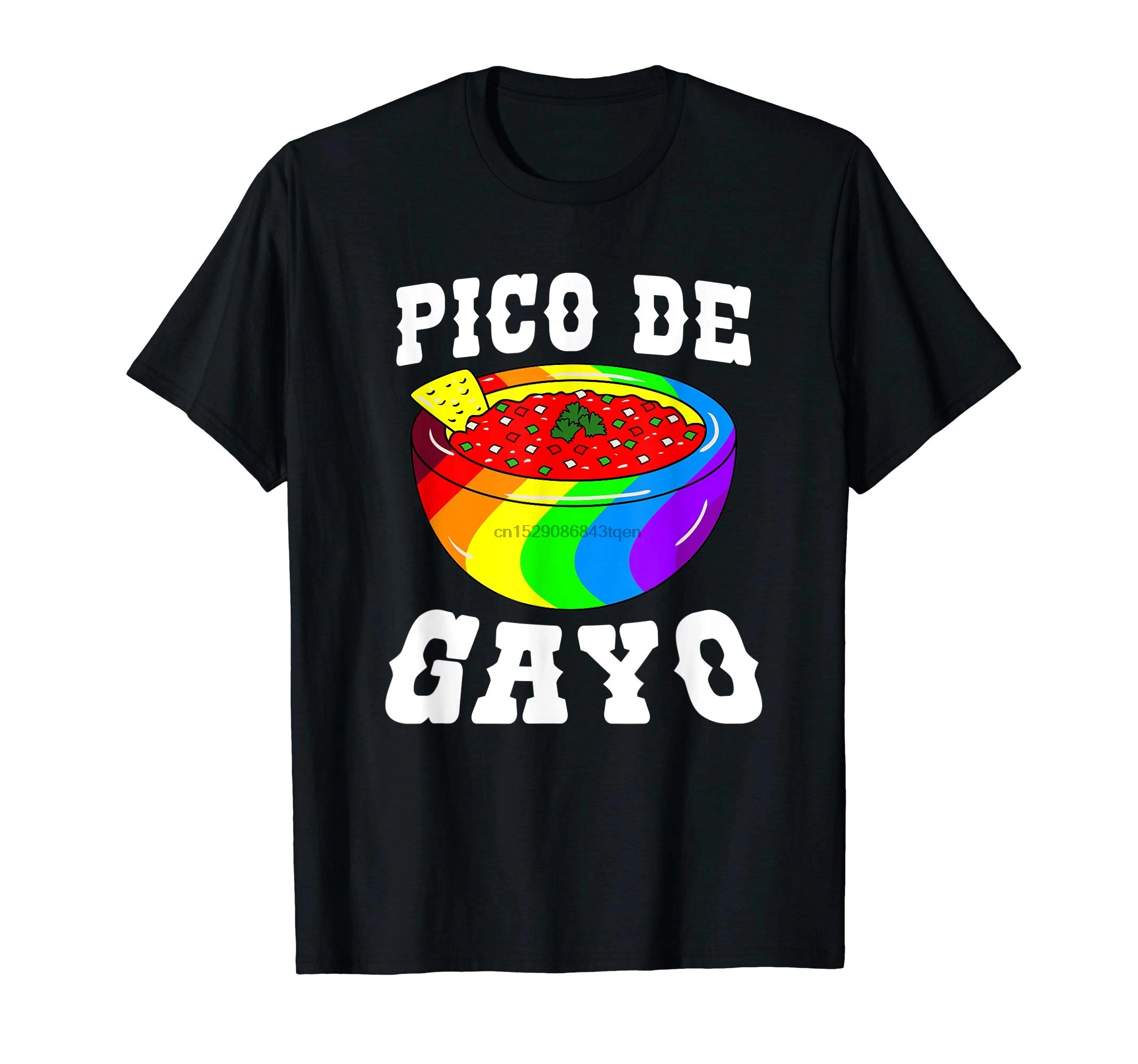 Пико де Гайо с изображением ЛГБТ-радуги Футболка-Gay Pride Flag Salsa Tee-Мужская