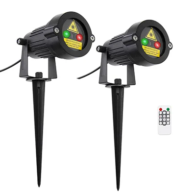 Red Green-2PCS Рождественский лазерный светильник вечерние звезды проектор Открытый украшения сада Водонепроницаемый IP65 Красный Зеленый Душ лужайка статический для Рождества - Цвет: Red Green-2PCS