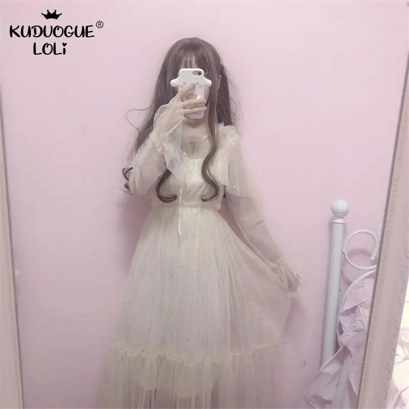 Женское фатиновое платье с высокой талией Сетчатое на шнуровке элегантные