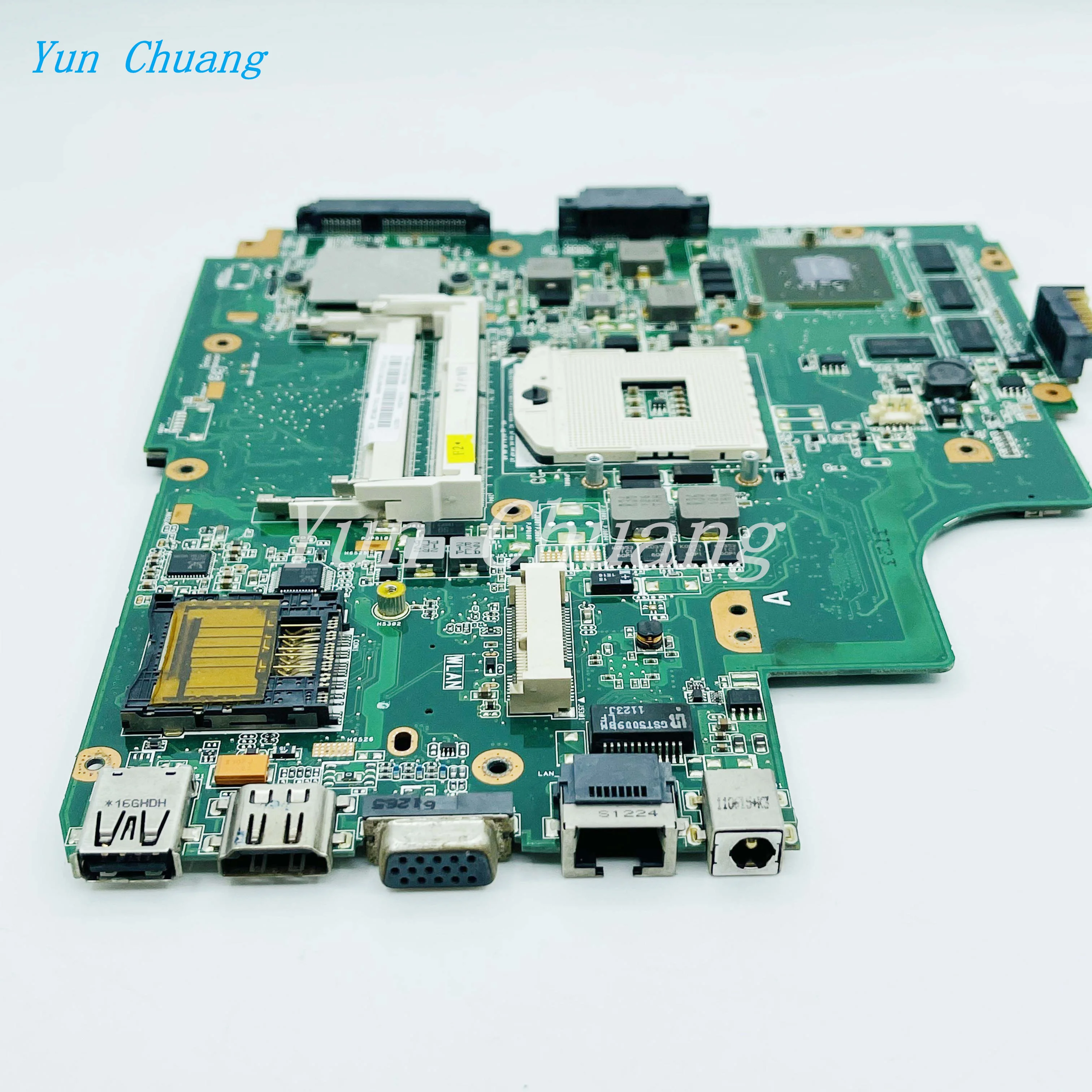 Материнская плата K43SV для ноутбука ASUS K43SJ K43SC A43S X43S K43S материнская HM65 GT540M 2 ГБ DDR3 100%