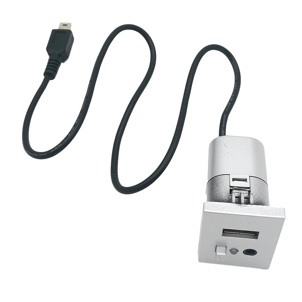 Автомобильный адаптер AUX/USB для входа мини кабеля USB слот интерфейсный кнопочный