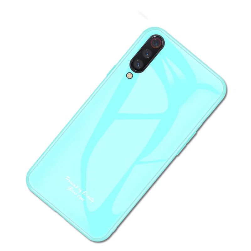 Light Blue Для Xiaomi Mi 9 чехол Модный Macaron противоударный жесткий Гибридный чехол из закаленного стекла для Xiaomi Mi 9 SE чехол для телефона s - Цвет: Light Blue