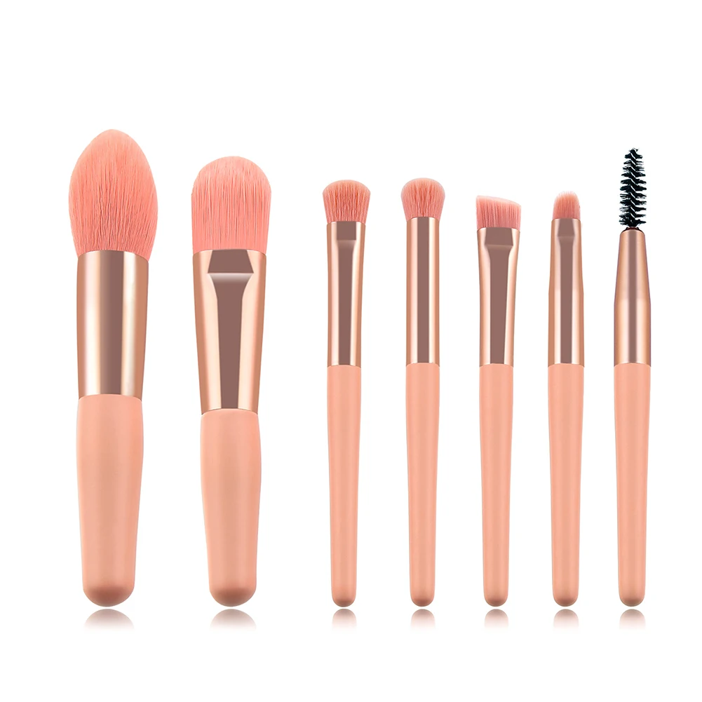 7 шт. набор кистей для макияжа с деревянной ручкой кисти Премиум синтетическая