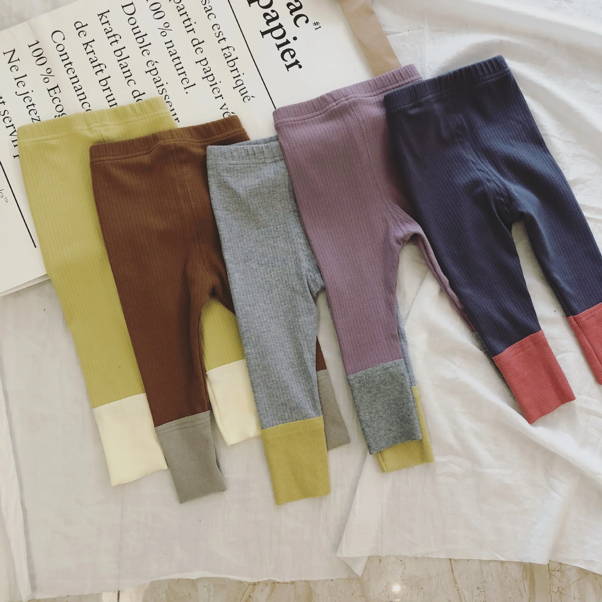 Весенний спортивный костюм для детей пижамный комплект в рубчик маленьких