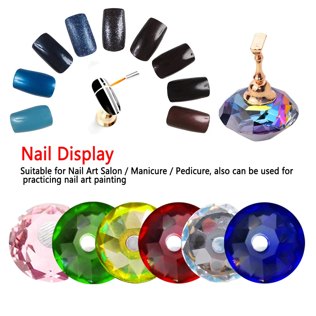 Тренировочный дисплей для практики маникюра 1 шт. магнитная подставка акриловые