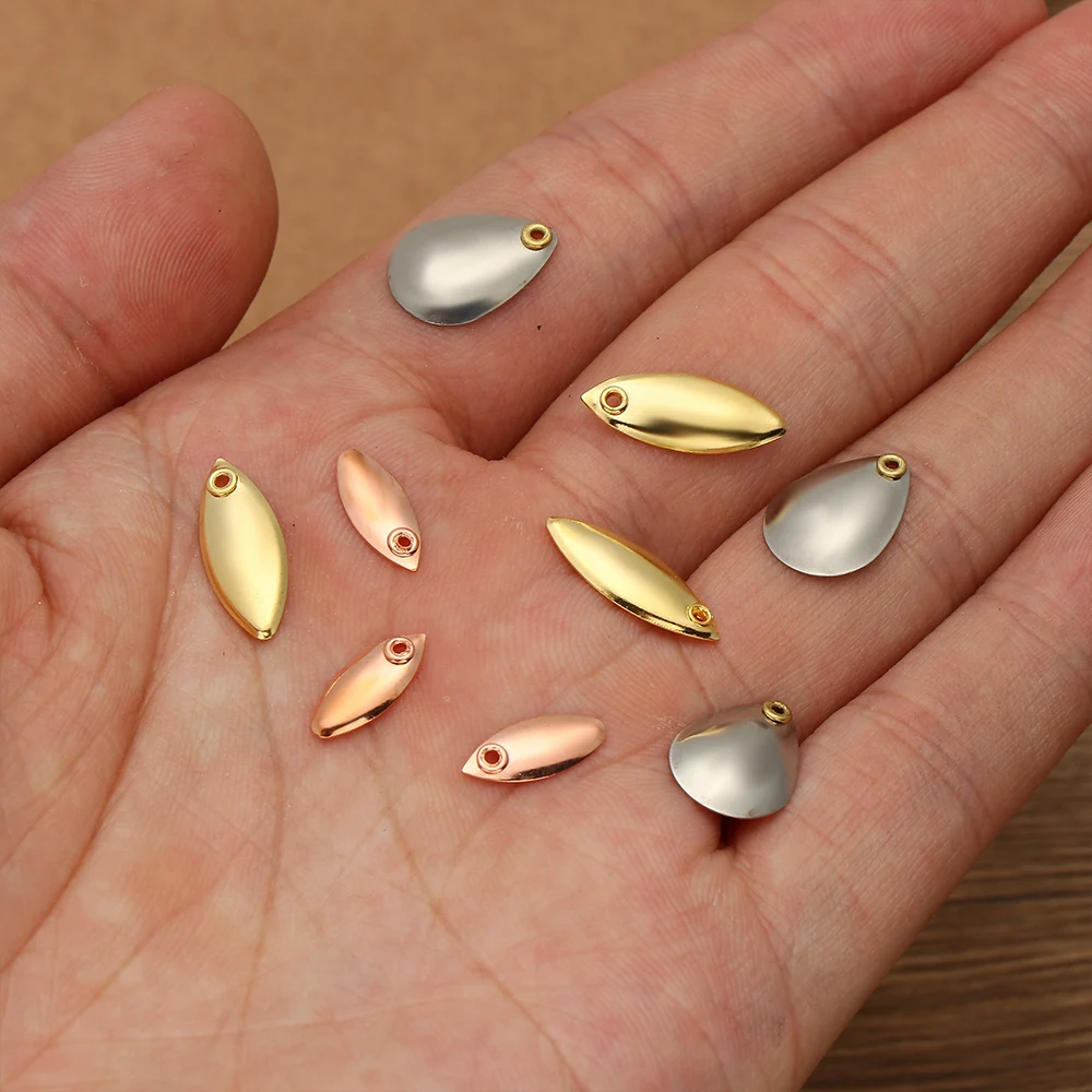 10 шт. Золотая Серебряная медная блесна нахлыстовая рыболовная приманка Спиннер