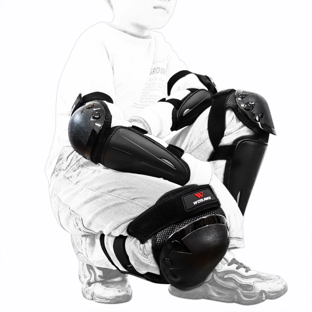 

WOSAWE Child Bicycles KneePads and ElbowPads Protective Gear Outdoor Activities Skating Protection Kneepads for 4-14 years old