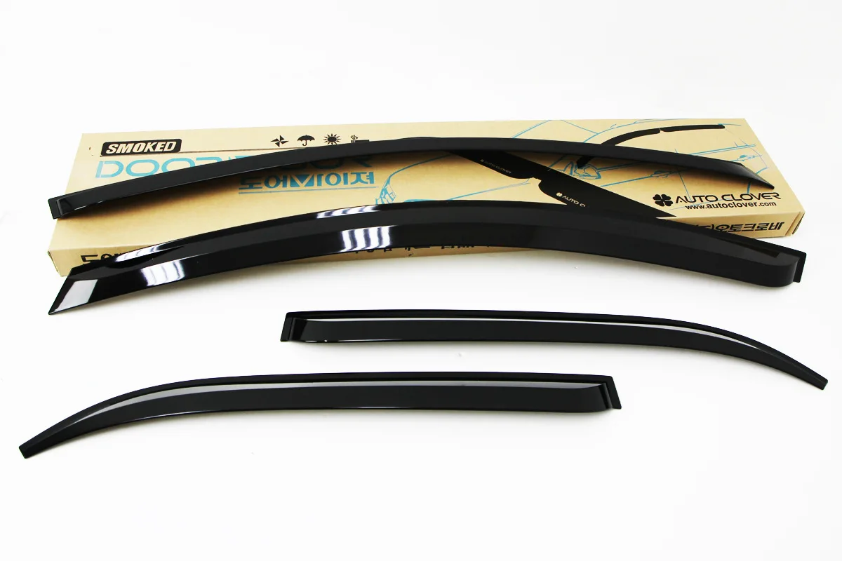 

Chrome Door Visor Side Window Deflector Shade Sun Rain Shield Silver Trips Eaves for Kia Morning Picanto