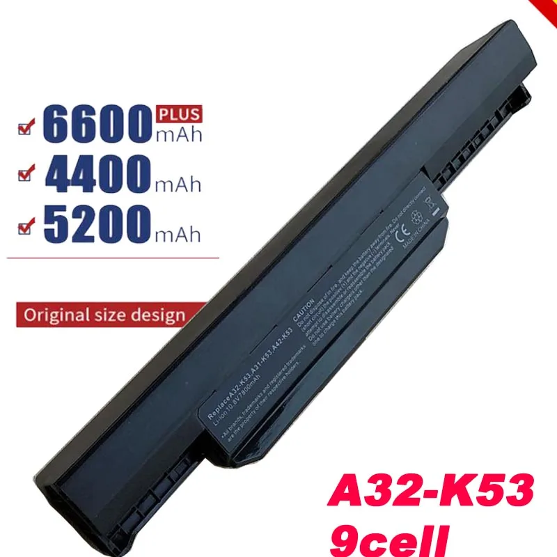 Paquete de batería para ordenador portátil, A32-K53 para ASUS K53, K53E, X54C,...