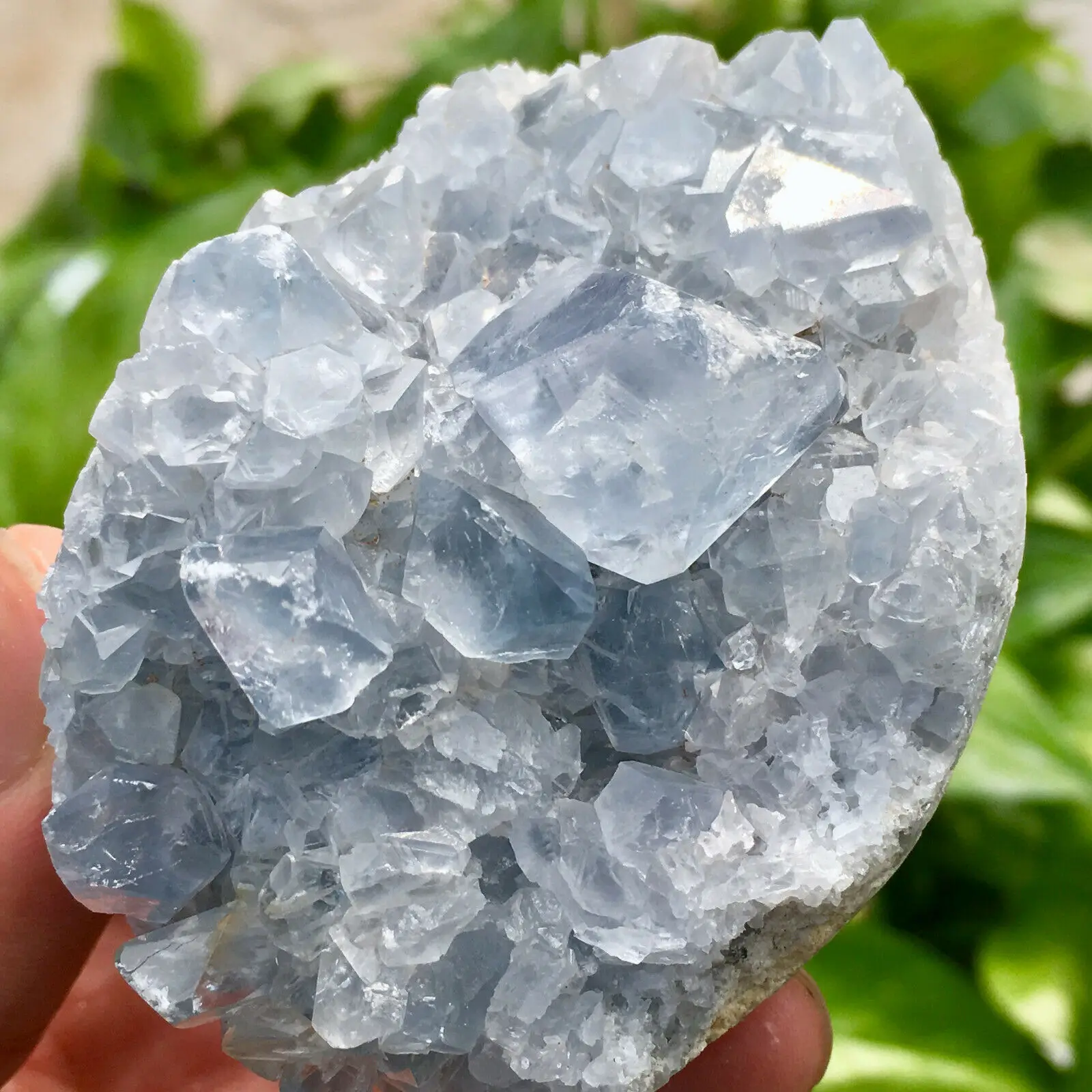Натуральный Синий келеститовый кристаллический кластер минеральный образец для