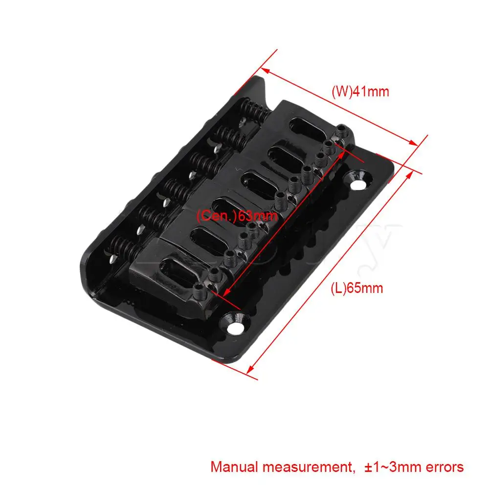 

Yibuy Black 6 string Fixed Hard Tail Guitar Bridge For Guitar