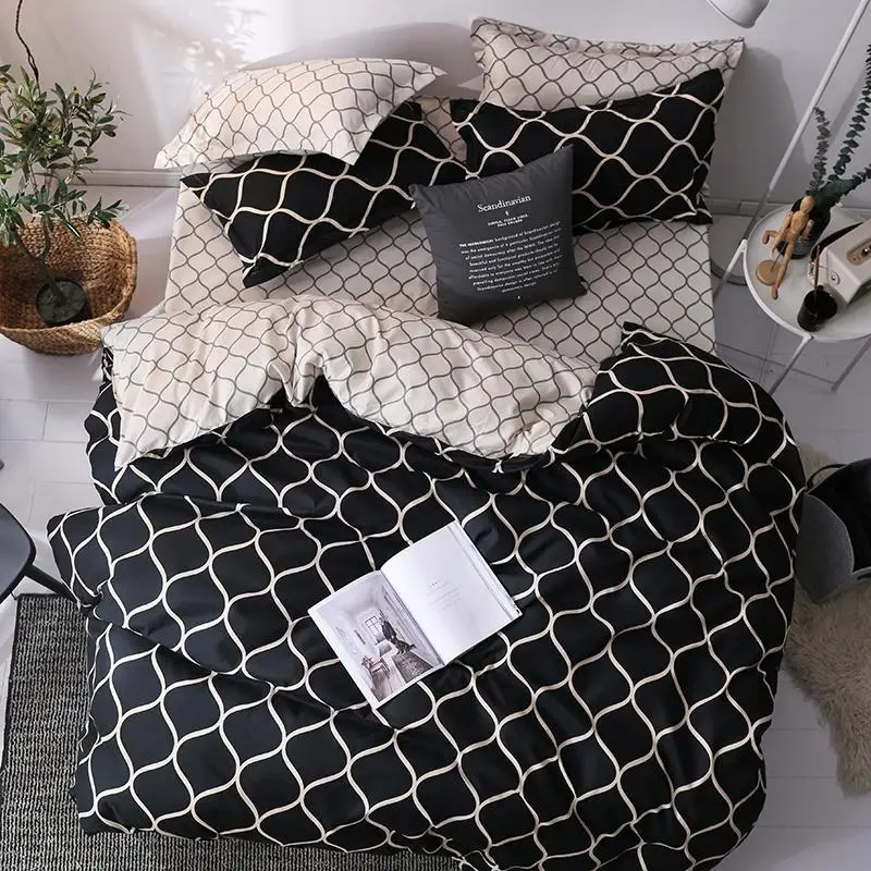 Juego de ropa de cama de lujo, edred&oacute;n superking de algod&oacute;n, 200x200, 3 unidades-0
