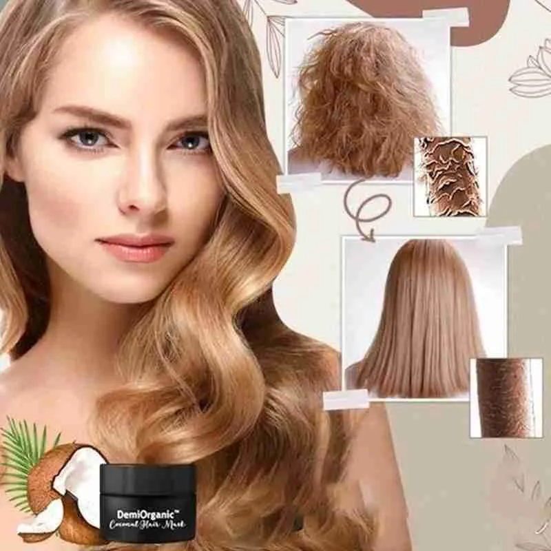 50 мл кокосового масла маска для волос с витамином Е восстанавливает повреждения