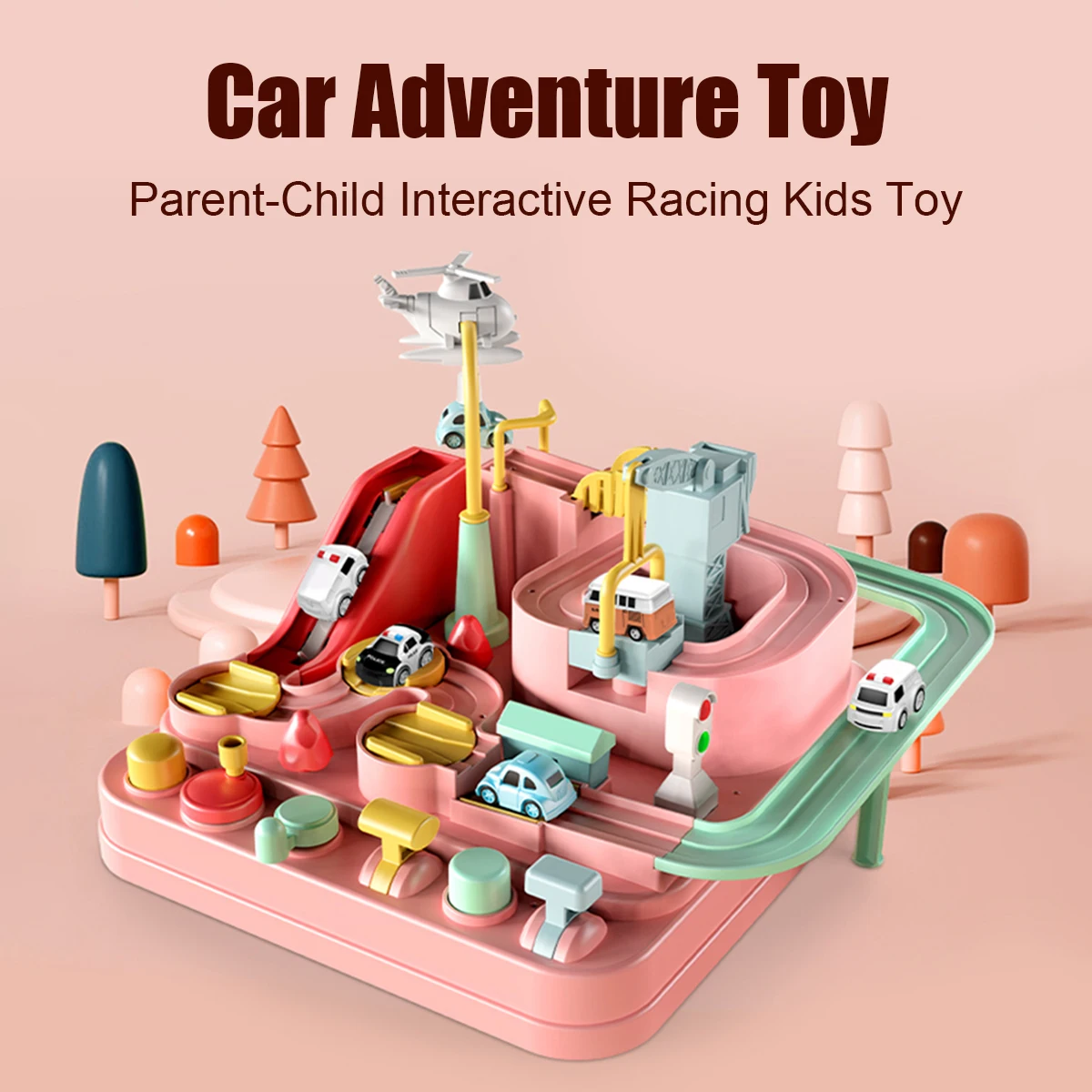 

Car Adventure Toy Challenges Early Educational Race Adventure Tracks Parent-children Interactive Adventure Rail Racing Toy