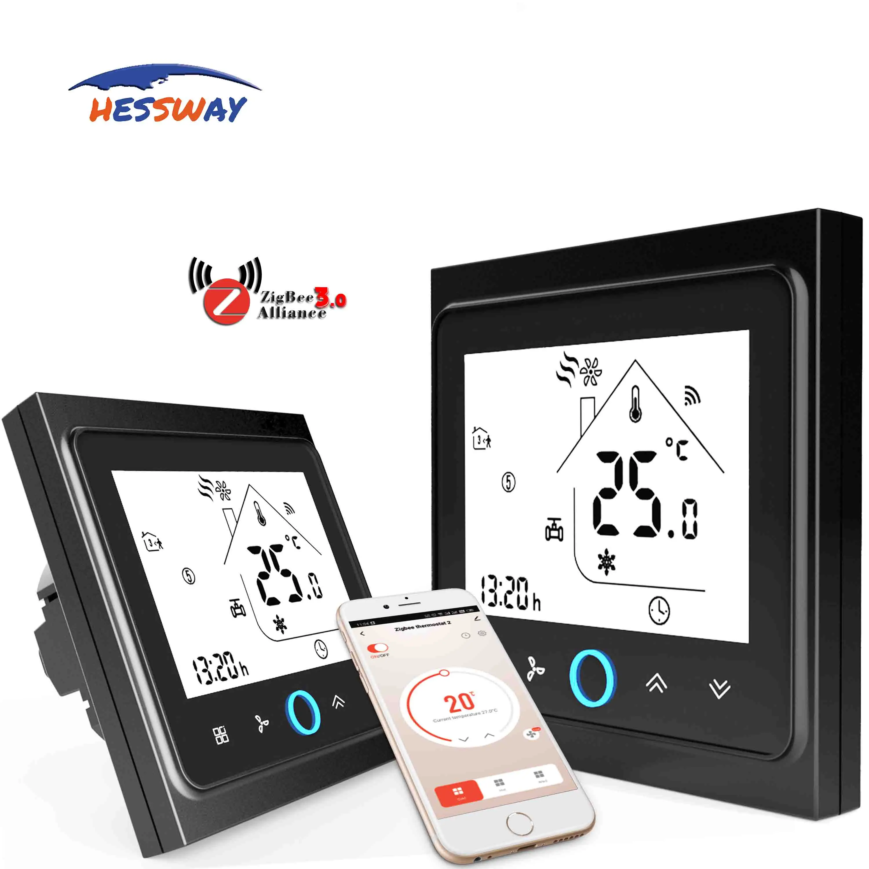 2p & 4p фанкойл блок wifi беспроводной комнатный термостат zigbee для моста TUYA smart