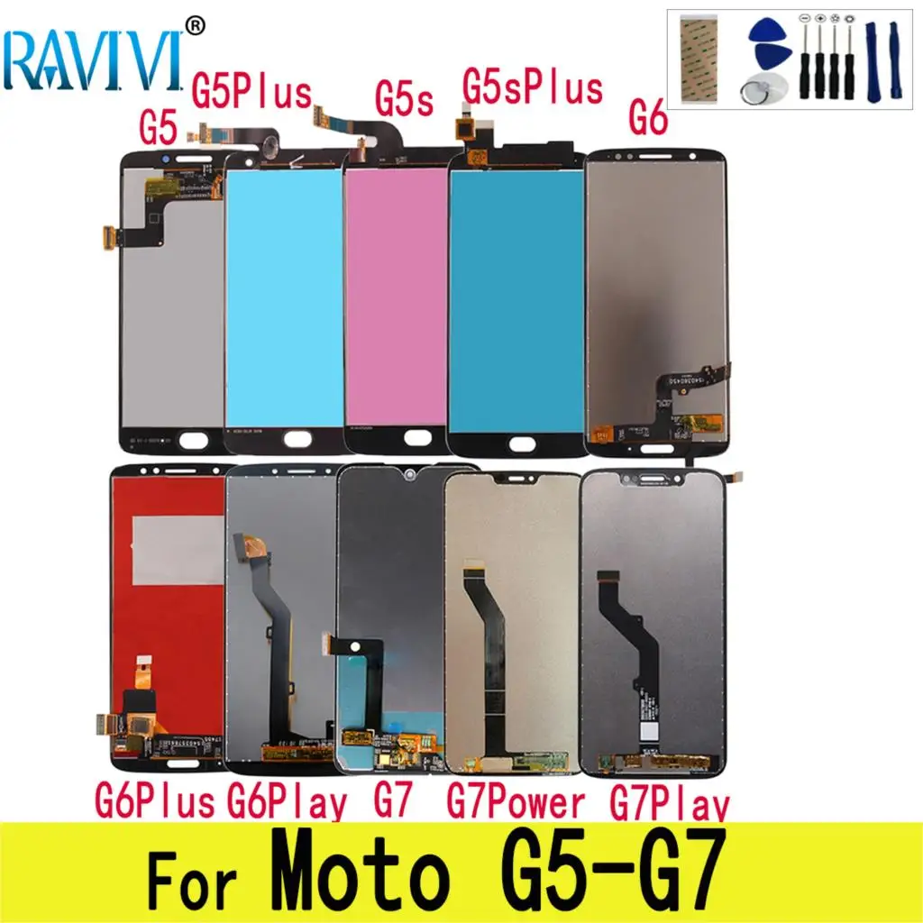 ЖК-дисплей для Motorola Moto G5 G6 G7 Plus power Play, ЖК-дисплей, дигитайзер, сборка, замена для Motorola G5 G6 G7